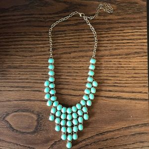 Teal and gold Adjustable Necklace